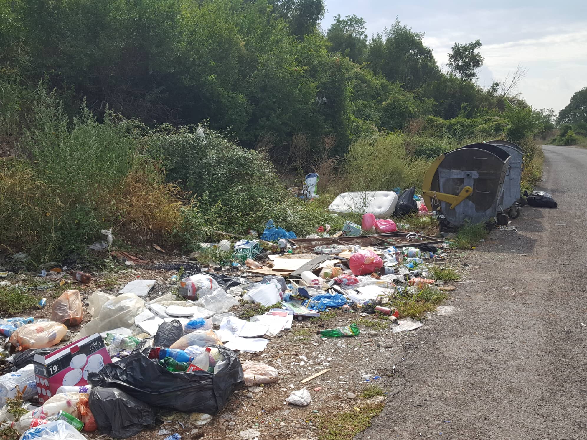 Mini deponija pored kontenjera, Bogićevići
