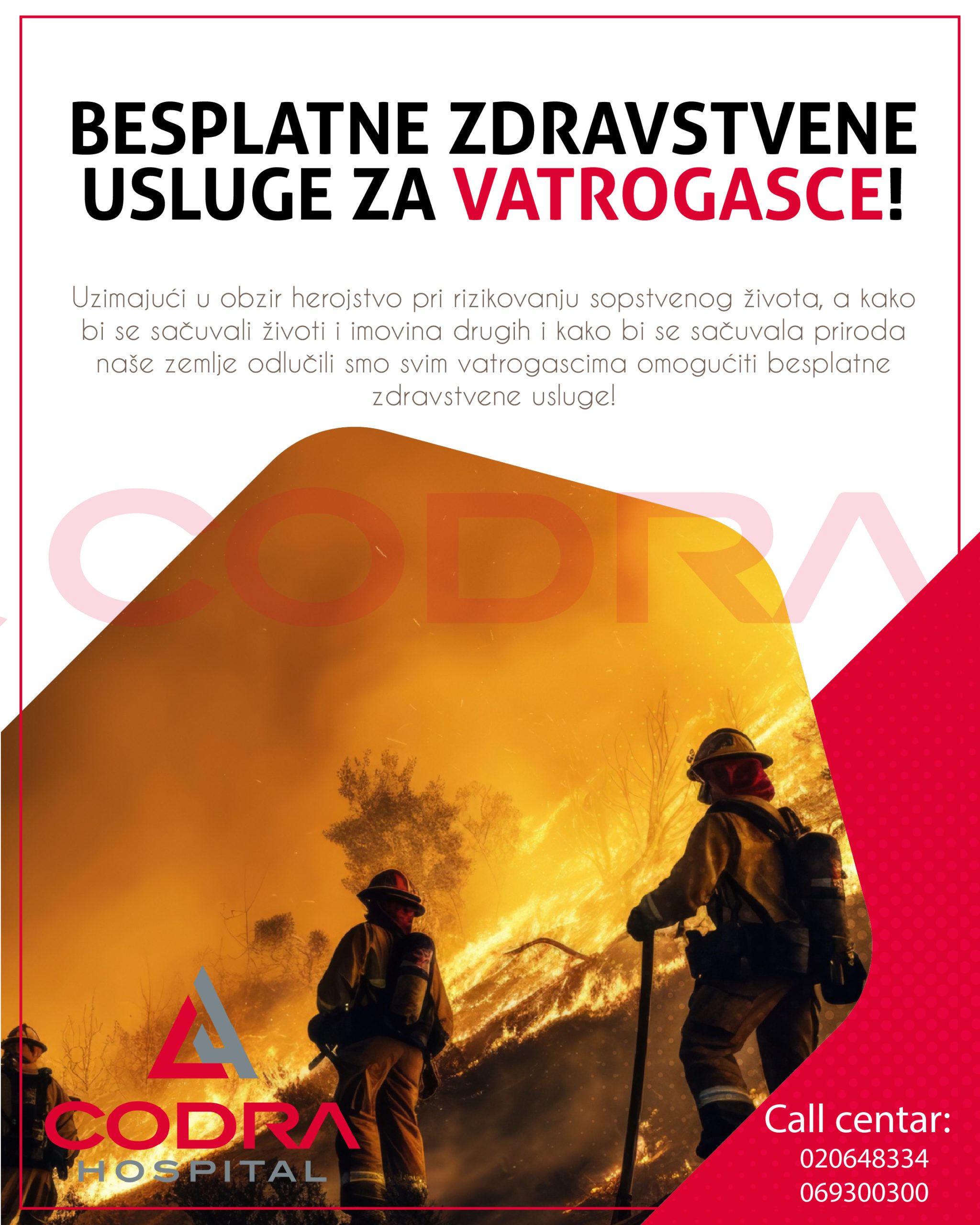 CODRA: Besplatne zdravstvene usluge za sve vatrogasce - Volim Danilovgrad
