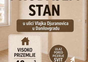 PRODAJE SE JEDNOSOBAN STAN U DANILOVGRADU